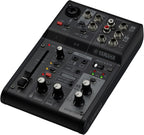 Yamaha AG03MK2 Black 6-Channel Live Streaming Loopback Mixer/USB Interface with Steinberg Software Suite