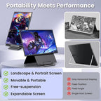 2K 180Hz Portable Monitor,23.8" 2560x1440 QHD 120% SRGB IPS FreeSync Gaming Moniter USB-C HDMI Large Work Home Office Second Monitor VESA Mountable, Adjustable Tilt & Height for Laptop, PS4,Xbox
