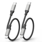6 inch USB C to Lightning Cable Short, 0.5ft 2Pack Type C to Lightning Cord Power Delivery Fast Charging,[MFi Certified]Nylon Braided USB C iPhone Charger for iPhone14 13 12 11 Pro Max XR XS 8 SE iPad