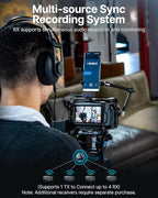 BOYA BOYALINK 3 Wireless Lavalier Microphone for iPhone/Android/Camera/PC/Tablets,AI Noise Cancellation,48kHz/24Bit Studio Sound,APP Control,984ft 30h Battery with Charging Case for Vlogging Interview