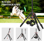 68" Tripod for Camera & Shooting Tripods, 2 in1 Camera Tripods & Monopods with Handle, Aluminum Rifle Tripod & Hunting Stick, Heavy Duty Tripod for DSLR,Canon,Nikon,Sony and Gun,Extra Carry Bag