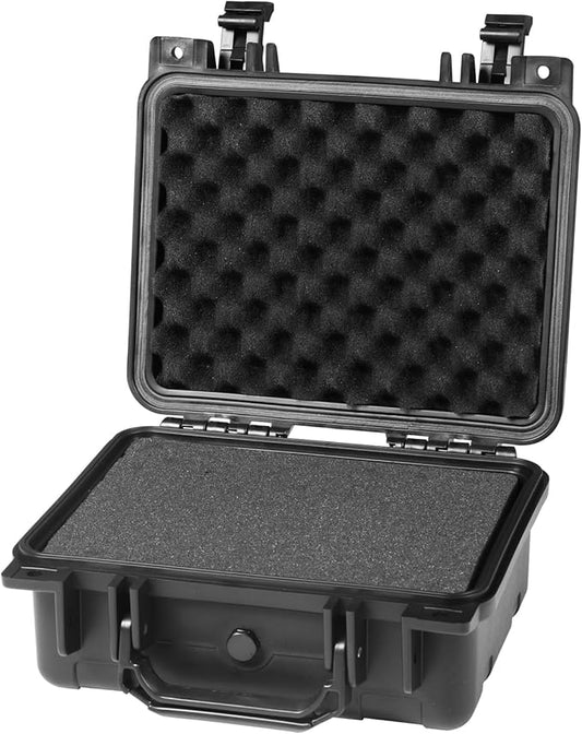 10x 9.4x 4.8 Inch Hard Case, Portable Weather Waterproof Protective Camera Case with Customizable Foam, Fit Use of Drones, Camera, Equipments, Black