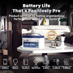 12V 100Ah Pro LiFePO4 Battery, Grade A Battery Cells, Group 31 Deep Cycle Lithium Battery, Built-in 100A BMS, 10-Year Lifetime, Perfect for RV, Solar Home System and Off-grid Application