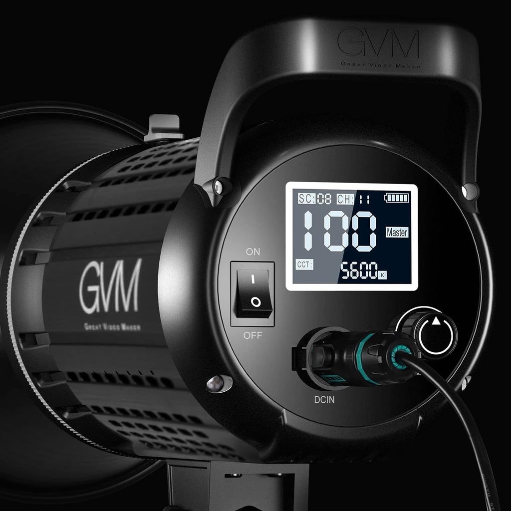 Bi-Color LED Video Light, GVM 200W Photography Lighting with Bowens Mount, Continuous LED Lighting Dimmable 3200K-5600K, CRI97+, APP Control System, YouTube, Portrait Studio Lighting Kit with Softbox