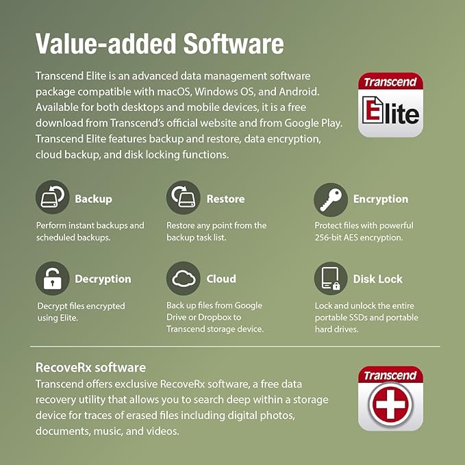 Transcend 2TB USB 3.1 Gen 1 StoreJet 25M3S SJ25M3S Rugged External Hard Drive TS2TSJ25M3S