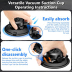 Camera Suction Cup Mount with Ball Head Magic Arm,4.5" Metal Vacuum Suction Cup Mount Car Windshield Dash Mount for Action Camera/Phone Holders with 1/4",1/8" Holes(Black)