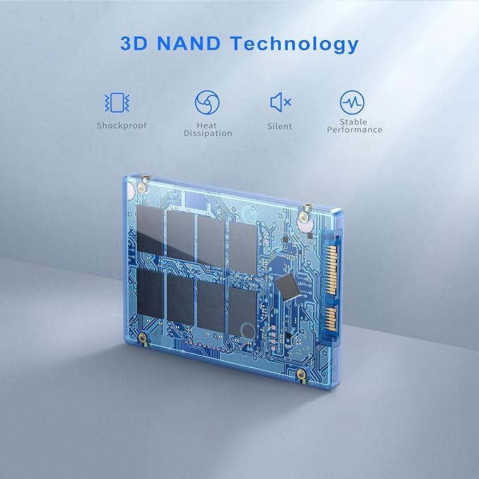 TOPESEL SATA III SSD 2.5", 480GB Internal Solid State Drive with 3D NAND Flash up to 500MB/s,for Laptop,Tablet,Desktop,PC