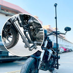 Motorcycle Bike Handlebar Double clamp Mount Invisible Selfie Stick Super Camera Clamp 360°Rotating Extendable Ballhead Magic Arm 60'' for Insta360 ONE X3 X2 X RS R Go 2 3 Action Camera, Black