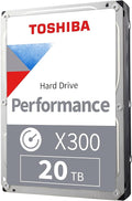 Toshiba X300 20TB Performance & Gaming 3.5-Inch Internal Hard Drive – CMR SATA 6 GB/s 7200 RPM 512 MB Cache - HDWR62AXZSTA
