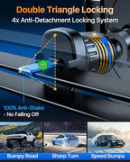 YRU [2025 Ultimate Car Phone Holder Mount [Bendable & Adjustable Aluminum Arm] Cell Phone Holder for Car Dashboard Windshield Phone Stand for iPhone 16 15 14 13 Pro Max Samsung Pickup Truck, Rose Red