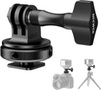 NEEWER Action Camera Cold Shoe Mount Adapter Compatible with GoPro Accessories Go Pro DJI Insta360 AKASO, Metal 1/4" Thread Hot Shoe Mount for Mini Tripod Selfie Stick, 180° Tilt, GP-63
