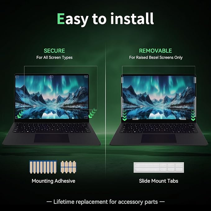 Laptop Privacy Screen 13.3 Inch, Laptop Screen Privacy Shield 16:9 Aspect Ratio Anti-Glare Blue Light Computer Monitor Protector,Removable 13in Filter for Lenovo HP Acer Asus Thinkpad Envy Xps