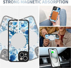 AIGOMARA Case for iPhone 15 Plus [Compatible with MagSafe] Blue Turtle Shell Ocean Collage Pattern Design for Women Girls Men Soft TPU Bumper Hack PC Back Shockproof Protective Slim Magnetic Cover