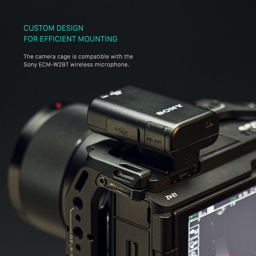 Tilta Camera Cage for ZV-E1 Pro Kit | Includes NATO Top Handle, Cooling System, Rod, LWS Baseplate | Cold Shoe, NATO Rail, M3 and 1/4""-20 Threads Mounts | Silver