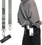 MAGEASY Universal Cell Phone Lanyard Crossbody - Anti-Theft Crossbody Phone Strap for iPhone 16 Pro Max & Most Smartphones, for Men & Women | 20mm (Misty Blue)