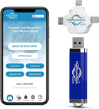 ThePhotoStick® Omni 256GB - Secure Photo & Video Backup and Transfer | Digital File Organization | USB & Multiport Connection for Phones, Tablets and Computers | Portable Memory | External Storage