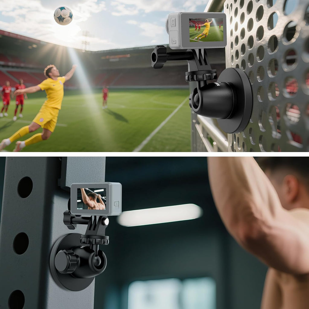NEEWER Basics Magnetic Camera Mount for Action Camera Compatible with GoPro Insta360 DJI AKASO Accessories, Strong Magnet 360° Ball Head Mount for Car Video Recording Live Streaming, GP-101
