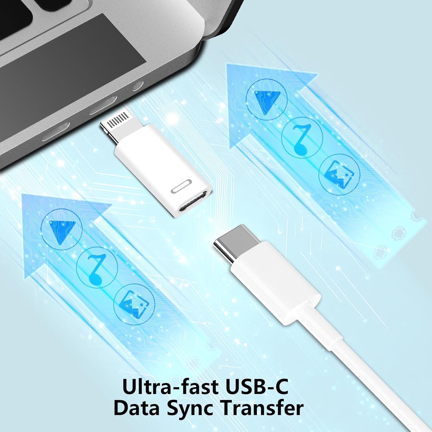 [Apple MFi Certified] USB C to Lightning Adapter, Stuffcool 4Pack Lightning Male to USB C Female Digital Converter 20W Type C Fast Charging Connector for iPhone 14 13 12 11 Pro XS XR X SE iPad Airpods