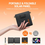 GOODaaa 10W Portable Solar Charger with Dual USB Outputs Super Handy Foldable Size 24% High Conversion Efficiency Solar Panels, Waterproof & Dustproof & Shockproof, Wide Compatibility