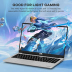 NIMO 15.6" IPS FHD-Gaming-Laptop, AMD Ryzen 5 6600H 6-Cores 660M GPU 16GB DDR5 RAM 1TB SSD(Beat i7-1165G7, Up to 4.5GHz) Computer with 100W GaN Type C Fingerprint Backlit Keyboard Win 11
