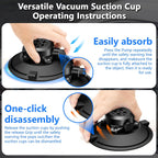 6" Camera Suction Cup Mount with Ball Head Magic Arm,Quick Release Metal Vacuum Suction Cup Mount Car Windshield Dash Mount for Action Camera/Phone Holders with 1/4",1/8" Holes(Black)