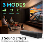 Sound Bars for TV 16-inch, Cinematic TV Sound Bar with Impactful Bass, Bluetooth Soundbar for TV with Remote Control, Wall Mountable TV Speakers Sound Bar Work with Traditional or Smart TV