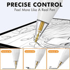 NIUTRENDZ 4 Pack Replacement Tips for Apple Pencil 2nd Generation and 1st Generation Fine Point Metal Tip, Wear-Resistant & Precise Control (1.05mm, Clear + Pink + Blue + Grey)