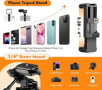 JOILCAN Phone Tripod Stand - 67" Aluminum Extendable Tripod with Remote, Portable Tripods for iPhone Photos Selfie & Video, Compatible with iPhone DSLR Camera Projector