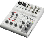 Yamaha AG06MK2 White 6-Channel Live Streaming Loopback Mixer/USB Interface with Steinberg Software Suite