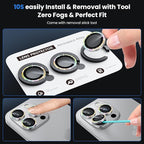 WSKEN for iPhone 16 Pro/iPhone 16 Pro Max Camera Lens Protector - [Original Shooting Model] Shatterproof Ultra HD Tempered Metal Glass Camera Screen Protector Cover Film Accessories