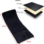 Wanty Velvet Sofa Couch Chair Armrest Soft Caddy Organizer Holder for Remote Control, Cell Phone, Book, Pencil (Black)