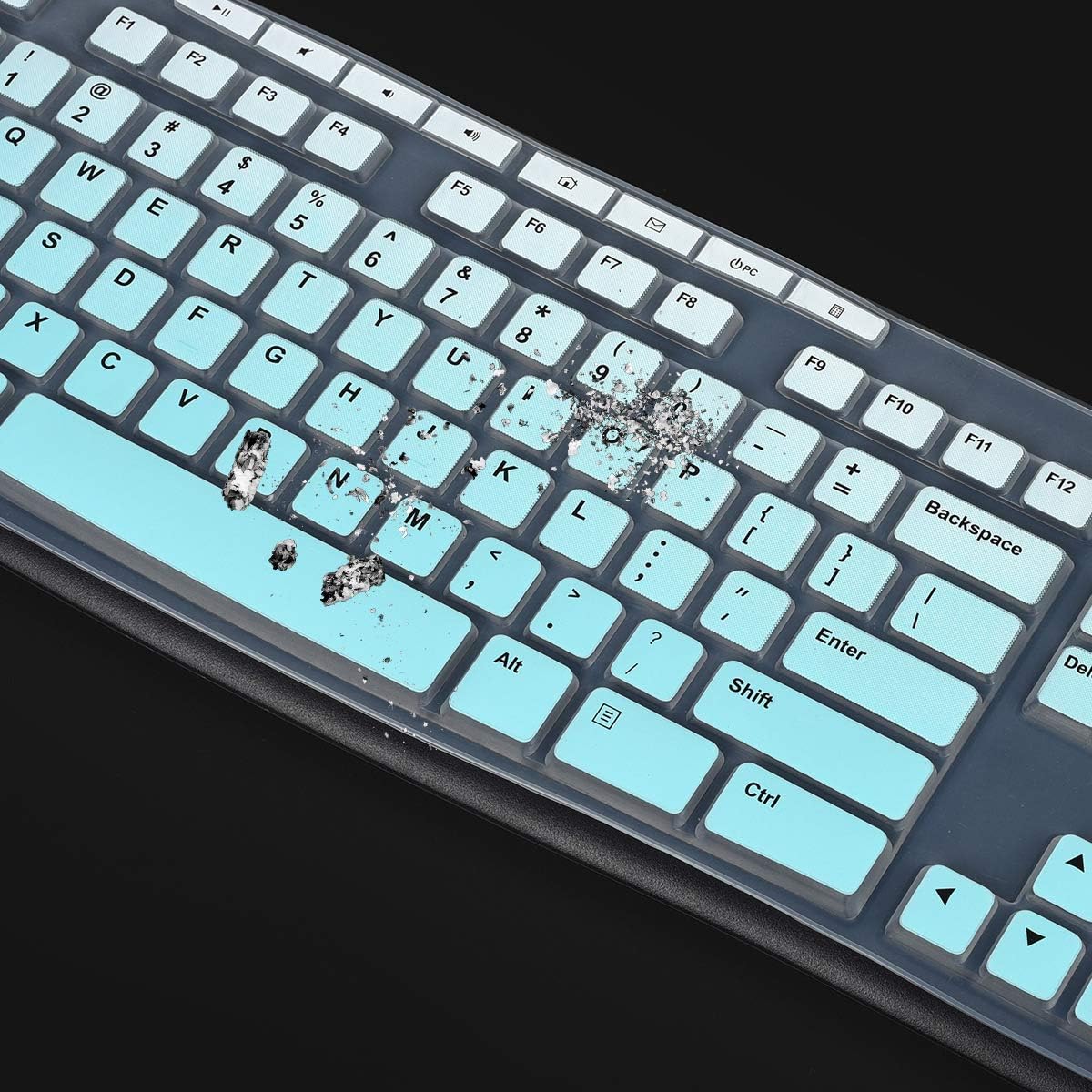 Keyboard Cover for Logitech MK370 MK295 MK270 K270 Wireless Keyboard, Logitech MK295 MK270 Keyboard Accesseries, MK370 Keyboard Skin Protector - Gradual Mint