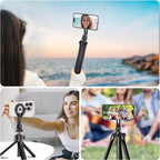 elitehood Magnetic Phone Tripod Mount for Magsafe, Aluminum iPhone Tripod Mount Adapter with 1/4” Screw, Cold Shoe Phone Holder for Camera, Compatible with iPhone 16/15/14/13 Series