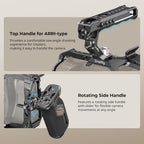 SmallRig Camera Cage Advanced Kit for Blackmagic Design Cinema 6K, Only for BMCC 6K, with Top Handle, Rotating Side Handle, SSD Bracket, Cable Clamp, Lens Mount Adapter, 15mm Rods and Baseplate - 4575