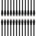 GearIT 50-Pack, Cat5e Ethernet Patch Cable 3 Feet - Snagless RJ45 Computer LAN Network Cord, Black - Compatible with 48 Port Switch POE Rackmount 48port Gigabit