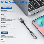 USB Type C to 3.5mm Female Headphone Jack Adapter, (2-Pack) USB C to Aux Audio Dongle Cable Cord for iPhone 15 16 17 Pro Max, Samsung Galaxy S25 S24 S23 S22 S21 S20 Ultra, Note 20, Pixel 8 9,iPad Pro