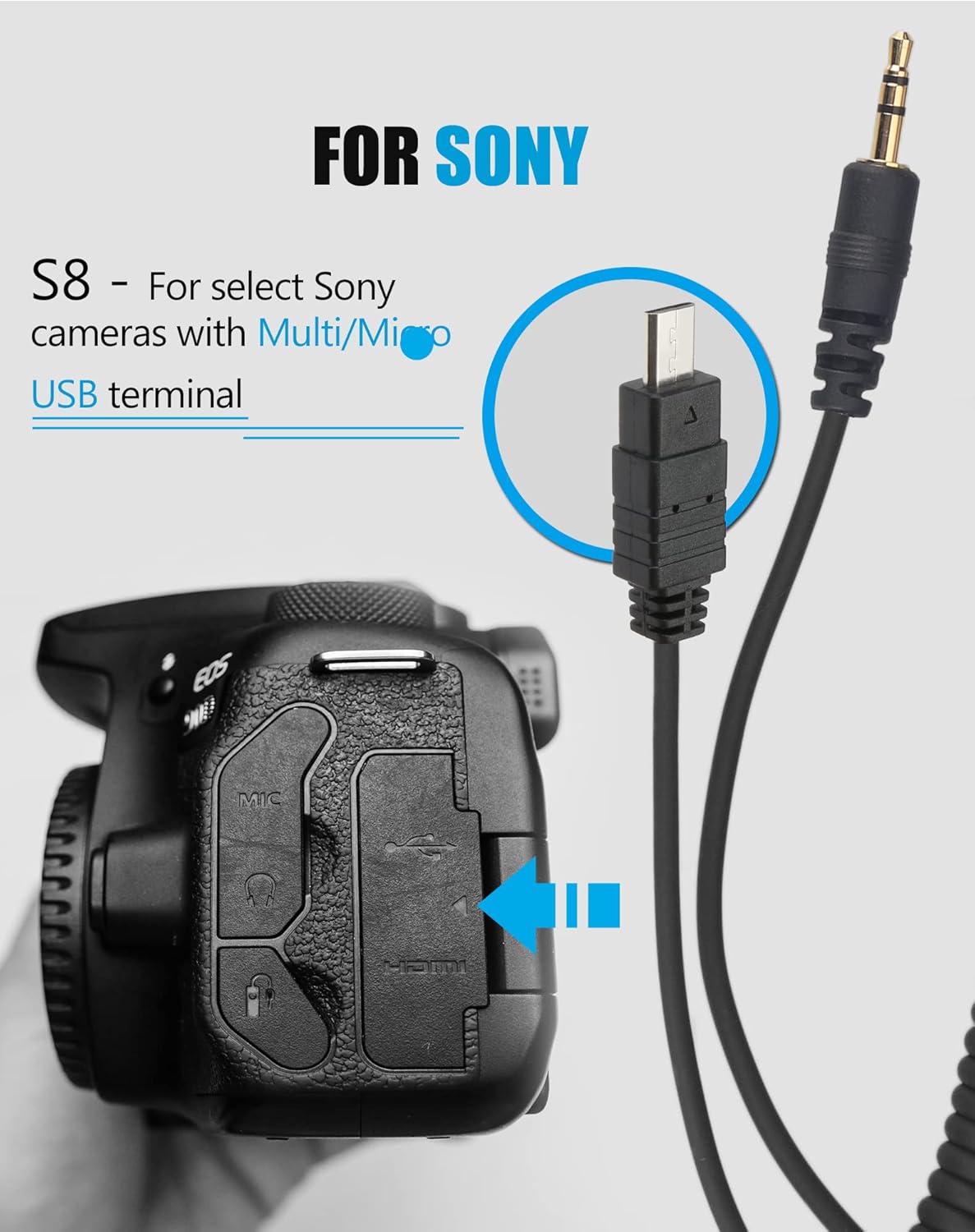 AODELAN Wireless Camera Timer Shutter Remote, Timelapse Intervalometer Shutter Remote Release Control for Sony A9 a7 a7III 7RIV ZV-1 a6000 a6400 a6600 RX10 IV; Replaces Sony RM-SPR1