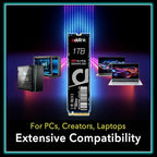 Addlink S85 1TB M.2 PCIe NVMe Gen4 Memory Expansion SSD, Speed Up to 6000 MB/s, Internal Solid State Drive with HMB Technology for Laptop, Gaming and Creators