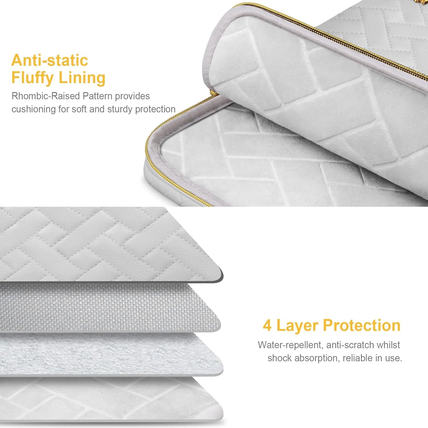 Lacdo Laptop Sleeve Case for 16 inch New MacBook Pro M4/M3/M2/M1 Pro/Max A3403 A3186 A2991 A2780 A2485 2024-2019 | 15 inch Microsoft Surface Laptop 7th Copilot+PC / 6 5 4 Computer Bag Case, Space Gray