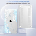 Case for MacBook Pro 13 inch with/Without Touch Bar (2016-2022, M2 A2338 M1 A2289 A2251 A2159 A1989 A1706 A1708), Hard Shell + Keyboard Cover + Dust Plug, Abstract Floral