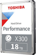Toshiba X300 18TB Performance & Gaming 3.5-Inch Internal Hard Drive - CMR SATA 6 Gb/s 7200 RPM 512 MB Cache - HDWR51JXZSTA
