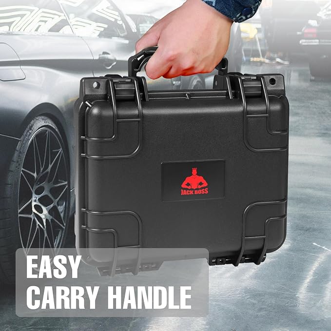 10x 9.4x 4.8 Inch Hard Case, Portable Weather Waterproof Protective Camera Case with Customizable Foam, Fit Use of Drones, Camera, Equipments, Black