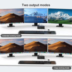 DEMEXBOOK HDMI DisplayPort KVM Switch 3 Monitors 2 Computers 8K@60Hz, 4K@144Hz,Triple Monitor KVM Switches with 4 USB 3.0 Ports, Wired Remote, USB3.0 Cables，Power Adapter Included