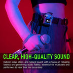 Xvive U4R4 Wireless in-Ear Monitor System Professional IEM System,1 Transmitter and 4 Beltpack Receiver for Studio, Band Rehearsal,Live Performance(U4R4)