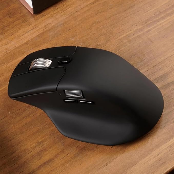 Keychron M6 8000 Hz Wireless Bluetooth 2.4 GHz/Wired Connection Mouse, Lightweight Body Programmable PixArt 3950 Sensor for Windows Mac Linux - Black