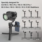 SMALLRIG Universal Phone Tripod Mount, Metal Cell Phone Mount with Cold Shoe Mount and M4 Screws for DJI RS 4 Mini/Pro, Free Adjustment Phone Mount Adapter for iPhone 16 15, for Samsung Galaxy- 4301