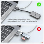 uni USB C SD Card Reader, Sturdy Micro SD Card Adapter (Durable Nylon, No Block), High-Speed USB Type C Camera Memory Card Reader OTG Compatible with Android Galaxy S24, USB-C Tablet, MacBook Pro/Air