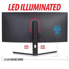 Deco Gear 34" 3440x1440 21:9 Ultrawide Curved Monitor, 180Hz, HDR10, 4000:1 Contrast Ratio, 99% sRGB, 16.7 Million Colors, Adaptive Sync, Blue Light Reduction