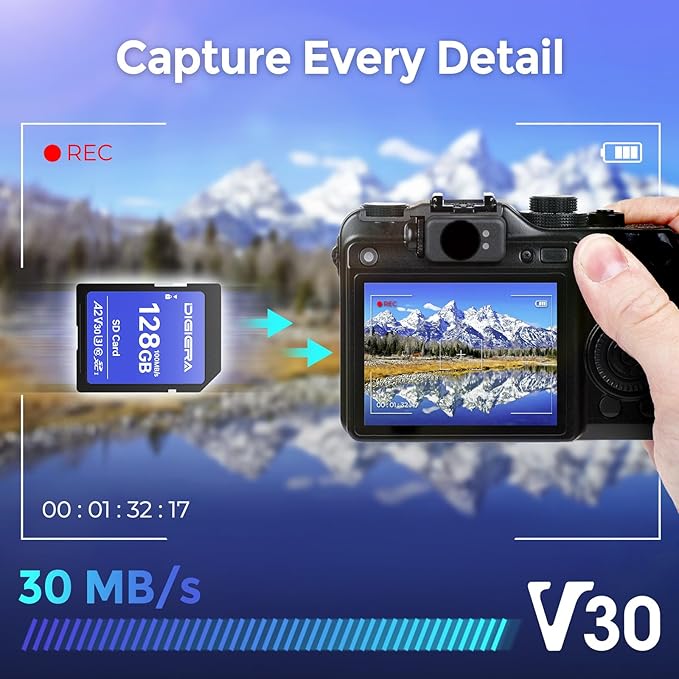 128GB CS100 SDXC UHS-I Memory Card - up to 100MB/s, C10, U3, V30, 4K UHD, SD Card for Computers, Digital Cameras, Home Theatre Devices, Car Navigation Systems (2 Pack)