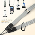 Adjustable Crossbody Phone Lanyard, Universal Phone Wrist Strap and Phone Neck Strap with Tether Tab, Phone Lanyard with Quick Release, Suitable for iPhone and Most Smartphones, Grey